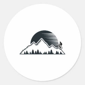 Vintage Mountain Bike Tee - Mtb Downhill Biking Me Ronde Sticker