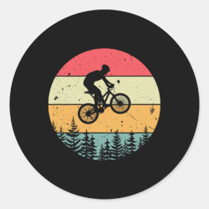 Vintage Mountainbike-retro Downhill Fietsen Ronde Sticker