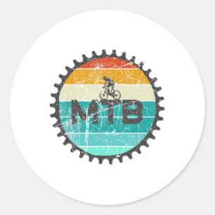 Vintage Mountainbike - Retro Downhill MTB-fietsen Ronde Sticker