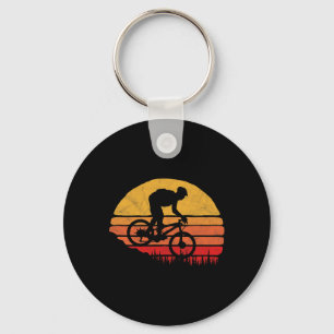 Vintage Mountainbiken Outdoor Retro Zonsondergang  Sleutelhanger