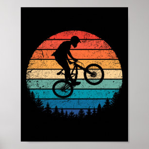 Vintage Mountainbiken Retro Cadeau Downhill Enduro Poster