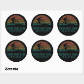 Vintage MTB Avontuur - Mountainbiken Ronde Sticker (Vel)