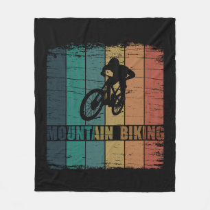 Vintage Mtb Downhill Mountainbiken Fleece Deken
