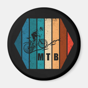 Vintage Mtb Downhill Mountainbiken Magneet