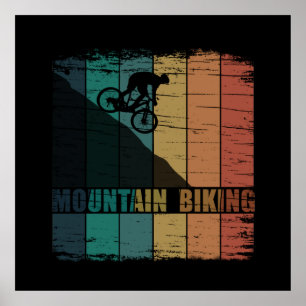 Vintage MTB Downhill Mountainbiken Poster