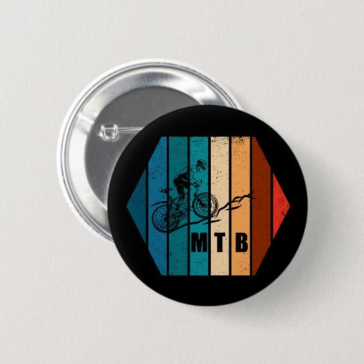 Vintage Mtb Downhill Mountainbiken Ronde Button 5,7 Cm (Voorkant /achterkant)