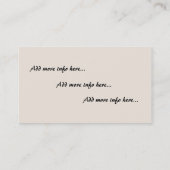 Vintage Mucha Lady Visitekaartje (Achterkant)