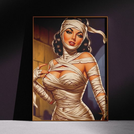 Vintage Mummy Pin-up Poster