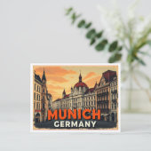 VINTAGE MÜNCHEN-DUITSLAND BRIEFKAART (Staand voorkant)