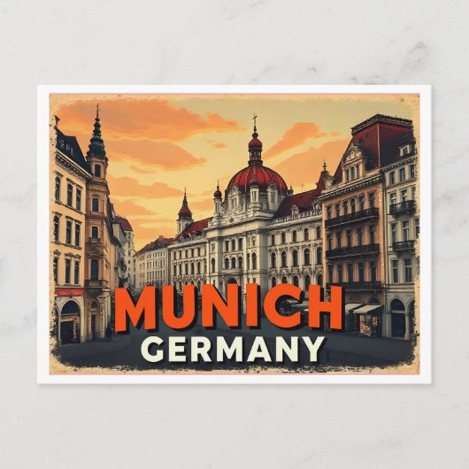 VINTAGE MÜNCHEN-DUITSLAND BRIEFKAART (Voorkant)