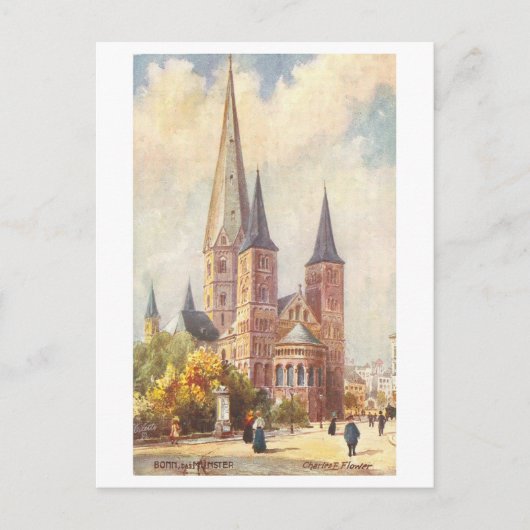Vintage Munster in Bonn, Germany Briefkaart (Voorkant)