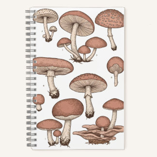 Vintage Mushrooms Notebook Notitieboek