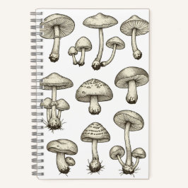 Vintage Mushrooms Notebook Notitieboek