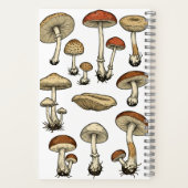 Vintage Mushrooms Notebook Notitieboek (Achterkant)