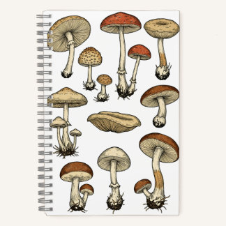 Vintage Mushrooms Notebook Notitieboek