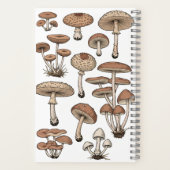 Vintage Mushrooms Notebook Notitieboek (Achterkant)