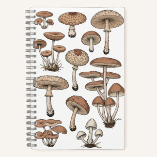 Vintage Mushrooms Notebook Notitieboek