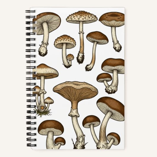 Vintage Mushrooms Notitieboek (Voorkant)