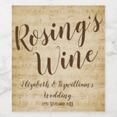 Vintage Music Étiquette de vin (Étiquettes simples)