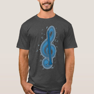Vintage Musical Note Clarinet Player Music family T-shirt