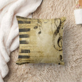 Vintage Musical Notes Sierkussen (Deken)