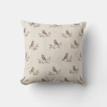 Vintage Muskushoes Kussenhoes met Botanische Print