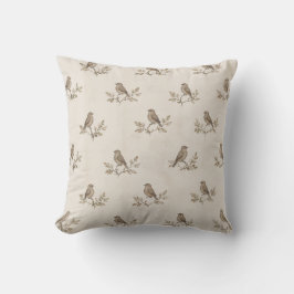 Vintage Muskushoes Kussenhoes met Botanische Print Kussen