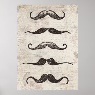 Vintage Mustache Poster