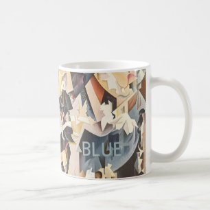 Vintage muziek, Art Deco Jazz, Rhapsodie in Blauw Koffiemok