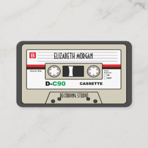 Vintage muziek Cassettebandje Visitekaartje