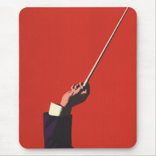 Vintage muziek, Dirigent's hand die een dirigeerst Muismat