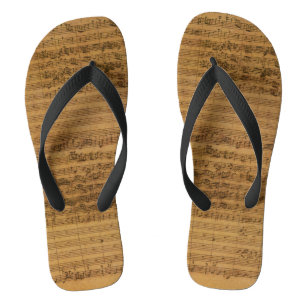 Vintage muziek van Johann Sebastian Bach Teenslippers