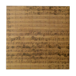 Vintage muziek van Johann Sebastian Bach Tegeltje