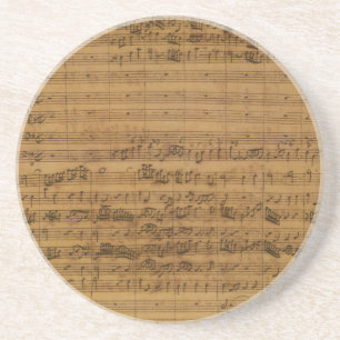 Vintage muziek van Johann Sebastian Bach Zandsteen Onderzetter
