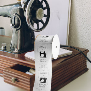 Vintage Naaimachine Handgemaakt Met Liefde Label Lint
