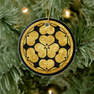 Vintage namaakgoud Chosokabe Japan Mon Oriëntaalse Keramisch Ornament