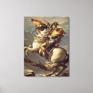 Vintage Napoleon die de Alpen oversteekt Canvas Afdruk