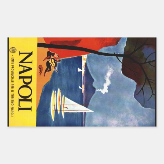 Vintage Napoli Naples Italie stickers (Devant)