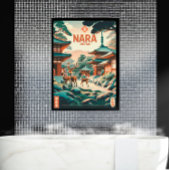Vintage Nara, Japon - Retro Travel Poster