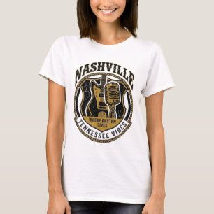 Vintage Nashville Tennessee Music City Retro T-shirt