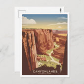 Vintage Nationaal Park Canyonlands Briefkaart (Voorkant / Achterkant)