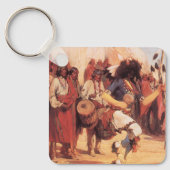 Vintage Native Americans, Buffeldans door Cassidy Sleutelhanger (Voorkant)