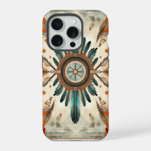 Vintage Native Feather Retro Dream Catcher Motif