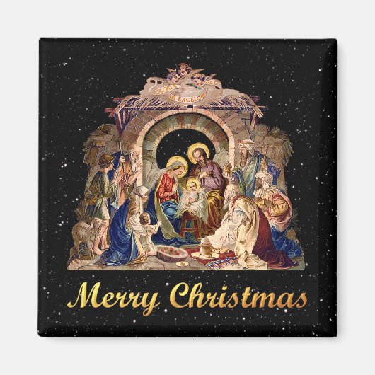 Vintage Nativity Magnet (Devant)