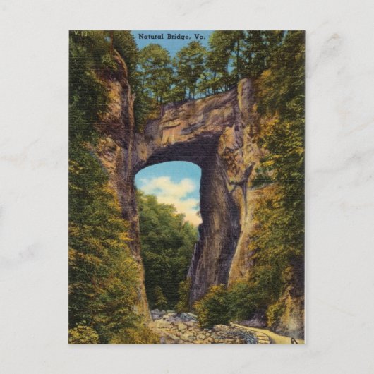 Vintage, Natural Bridge, Virginia Briefkaart (Voorkant)