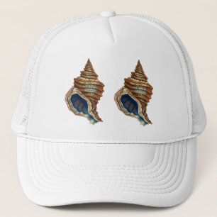 Vintage Nautical George Shaw Blauwe Conch Schelp K Trucker Pet