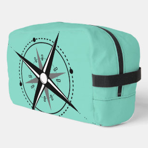 Vintage Nautilus Kompas Turquoise Toilettas Toilettasje