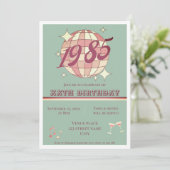 Vintage né 1985 40e anniversaire Invitation (Debout devant)