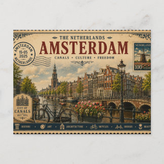 Vintage Nederland vakantiesouvenir Briefkaart