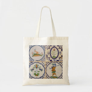 Vintage Nederlandse Delfts aardewerk 17e-eeuwse po Tote Bag